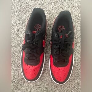 Nike Court Visoin tennis shoes for men size 7.5 color red black white